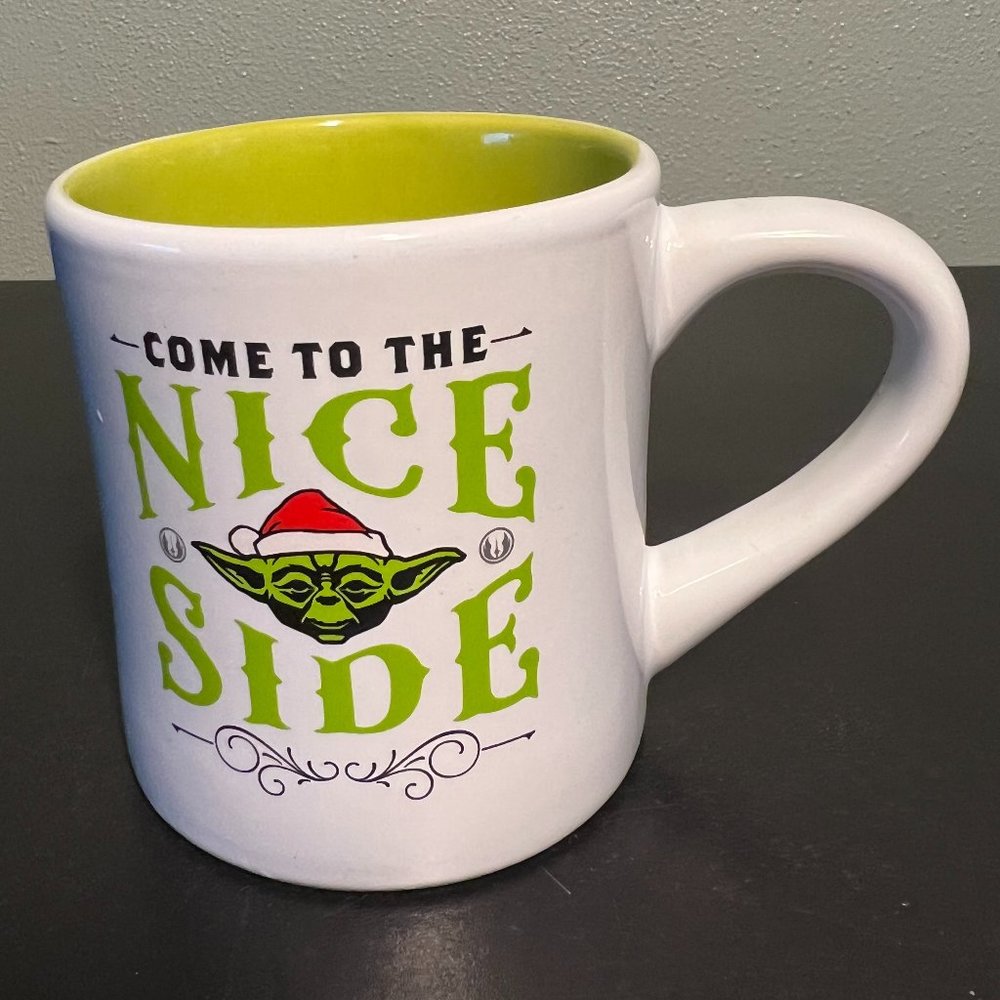 Star Wars Yoda COME TO THE NICE SIDE HALLMARK Christmas Mug George Lucus Films